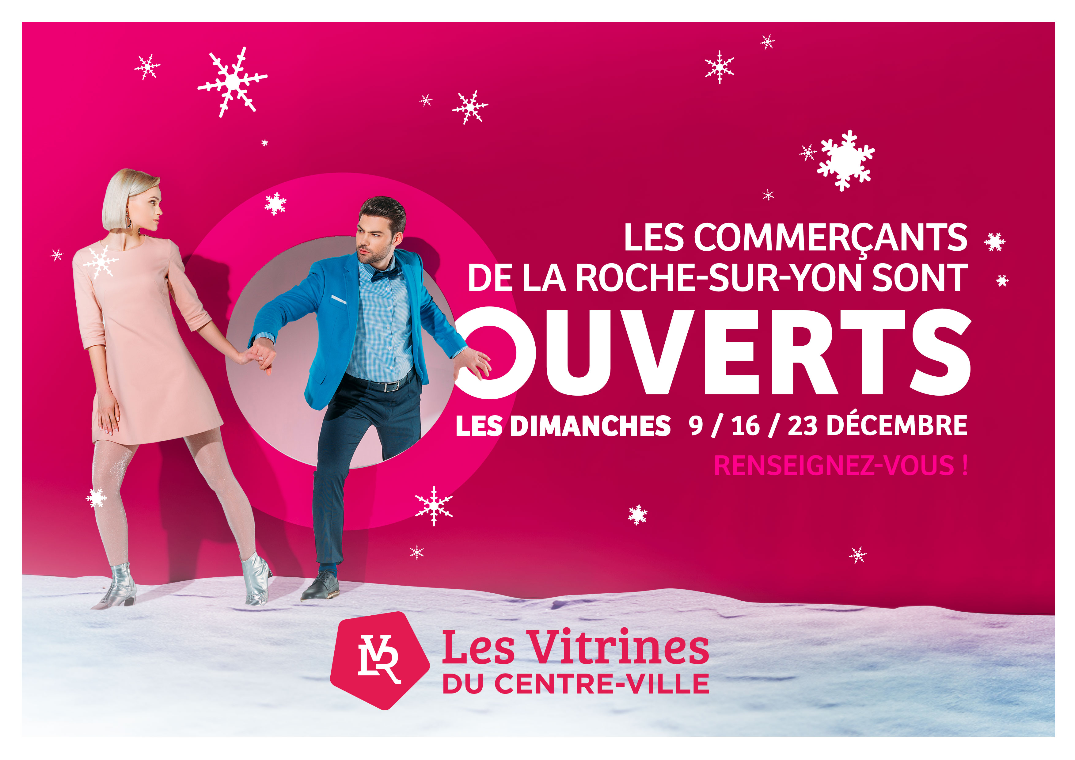 Les commerçants du centre-ville de La Roche Sur Yon ouverts le dimanche.